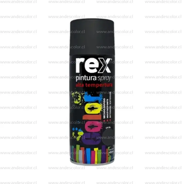 Pintura Spray - Rex Alta Termperatura Negro 400 Ml 1