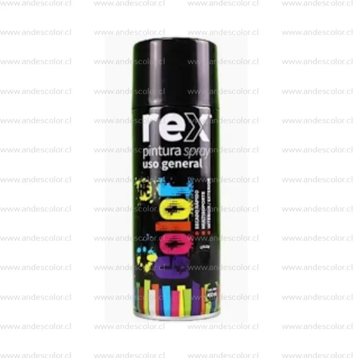 Pintura Spray - Rex Acrilica Negro Brillante 400 Ml 1