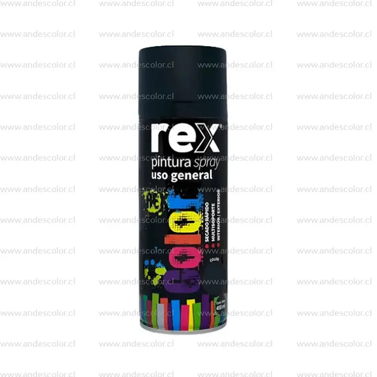 Pintura Spray - Rex Acrilica Negro Mate 400 Ml 1
