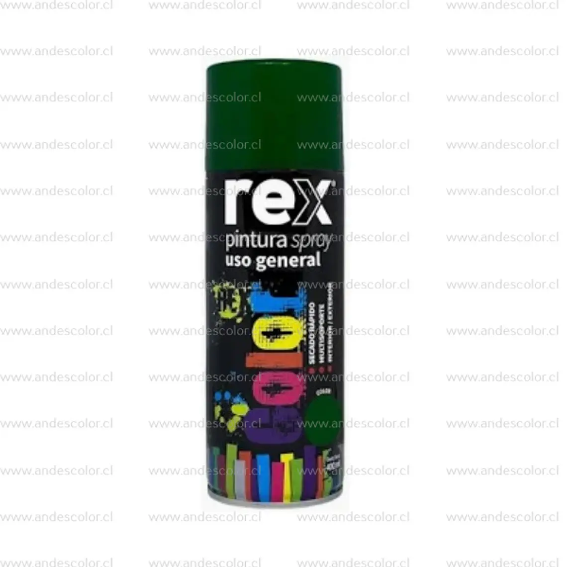 Pintura Spray - Rex Acrilica Verde Oscuro 400 Ml 1
