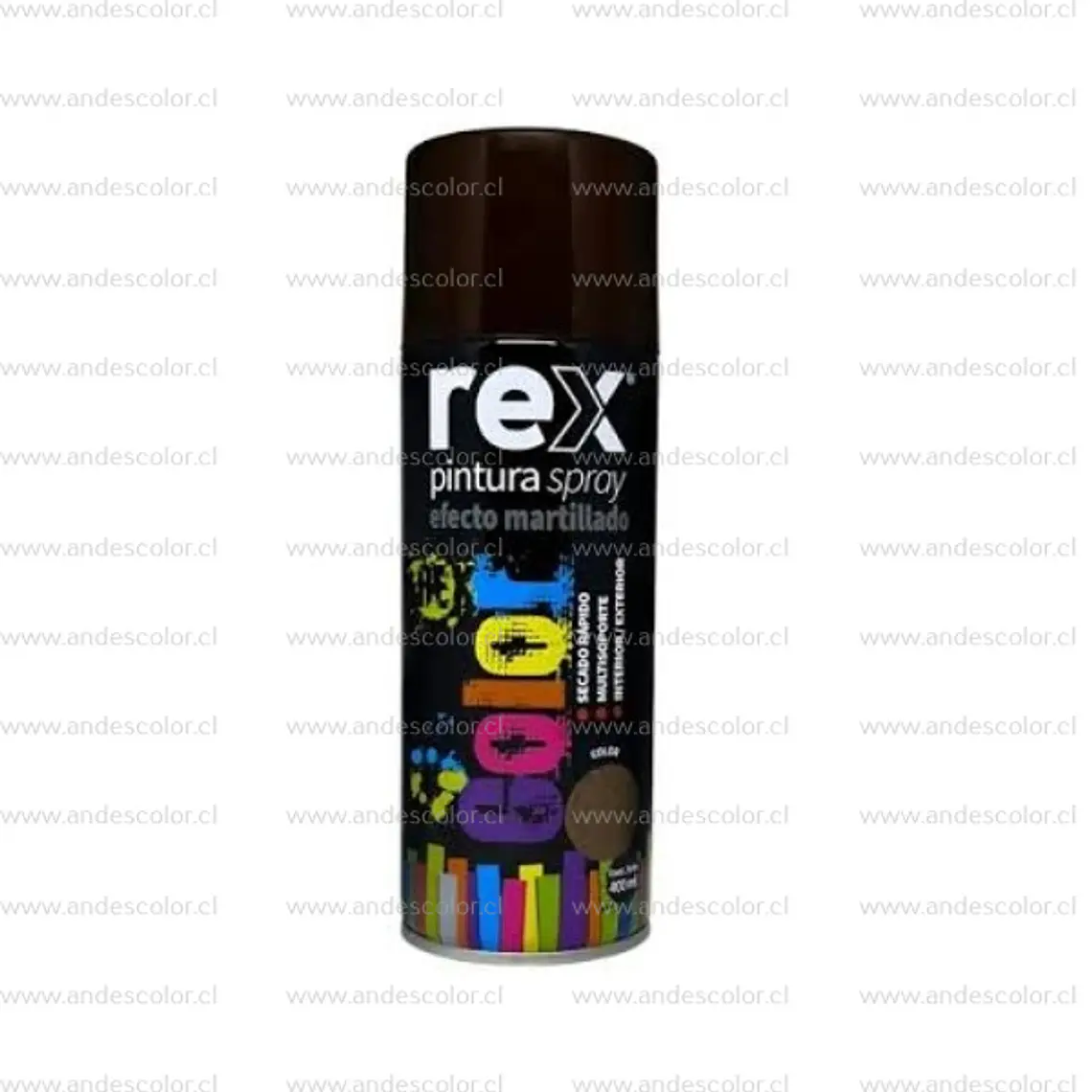 Pintura Spray - Rex Efecto Martillado Cafe 400 Ml 1