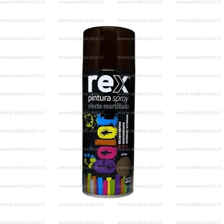 Pintura Spray - Rex Efecto Martillado Cafe 400 Ml 1