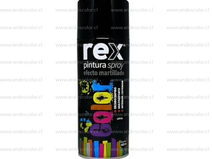 Pintura Spray - Rex Efecto Martillado Negro 400 Ml
