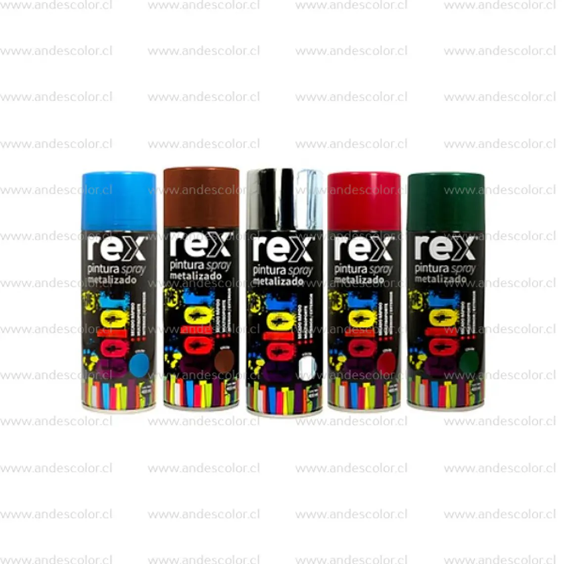 Pintura Spray - Rex Metalico Azul 400 Ml 2