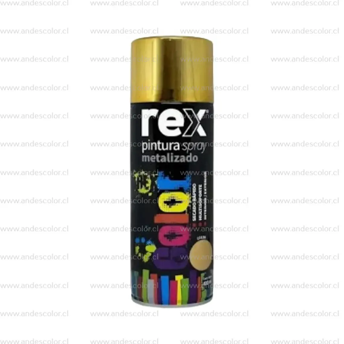 Pintura Spray - Rex Metalico Dorado 400 Ml 1
