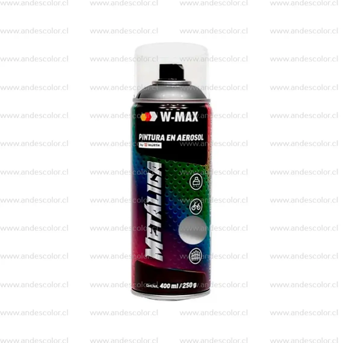 Pintura Spray - Wmax Acrilica Aluminio Brillante 400 Ml 1