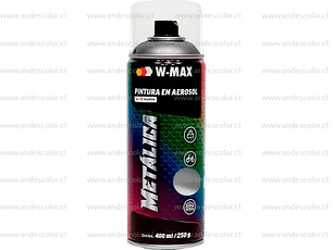 Pintura Spray - Wmax Acrilica Aluminio Brillante 400 Ml