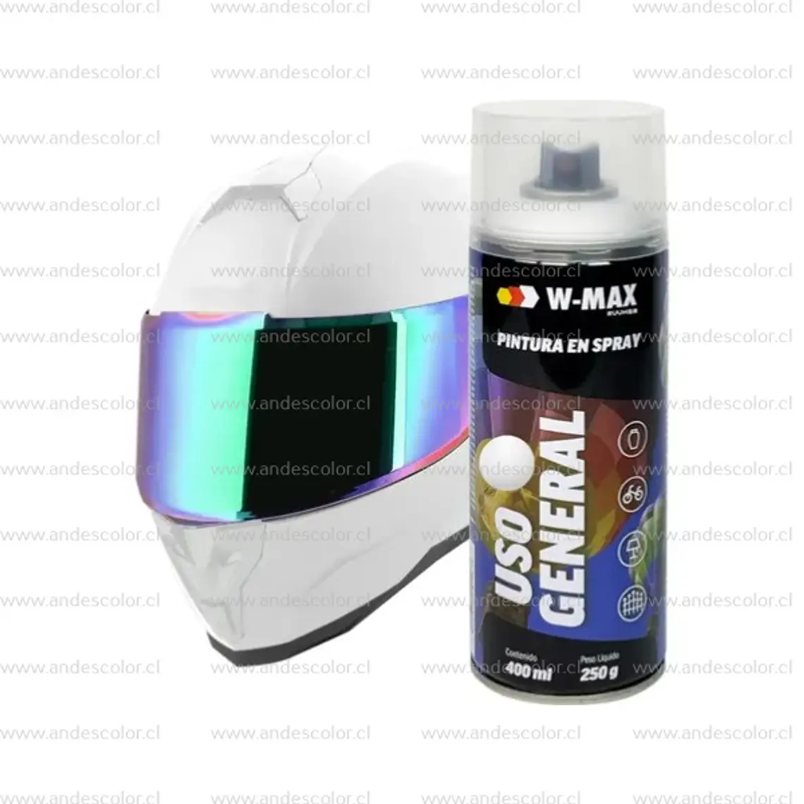 Pintura Spray - Wmax Acrilica Blanco Mate 400 Ml 2