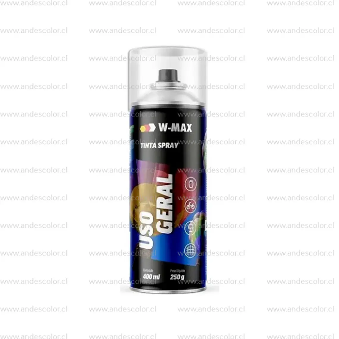 Pintura Spray - Wmax Acrilica Gris Claro 400 Ml 1