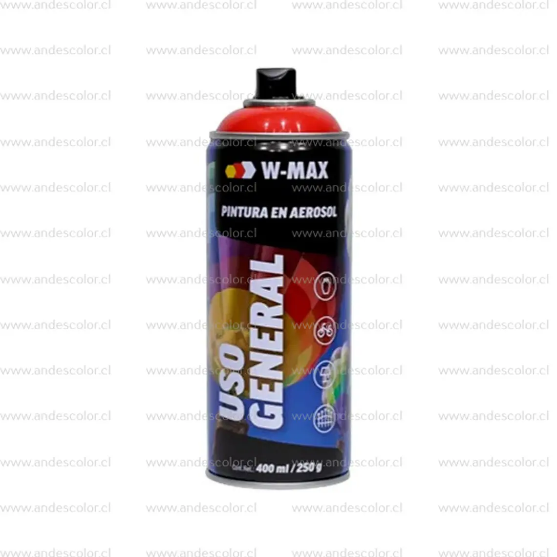 Pintura Spray - Wmax Acrilica Rojo 400 Ml 1