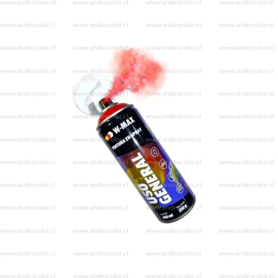 Pintura Spray - Wmax Acrilica Rojo 400 Ml 2