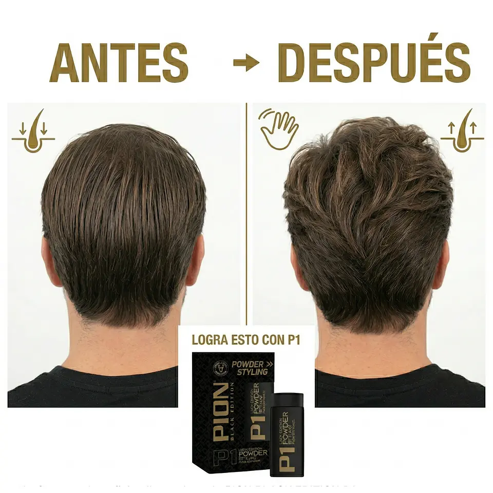 Polvo Texturizador Capilar Pion Fijador Cabello Hombre 20g 4