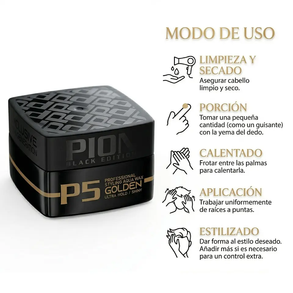 Cera Para Cabello Pion Styling Aqua Wax P5 150ml 3
