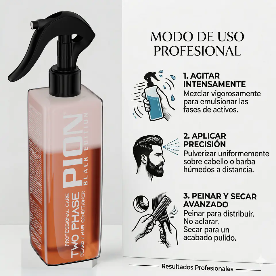 Bifasico Acondicionador Two Phase Pion Argan Pp01 Hombre 390ml 2