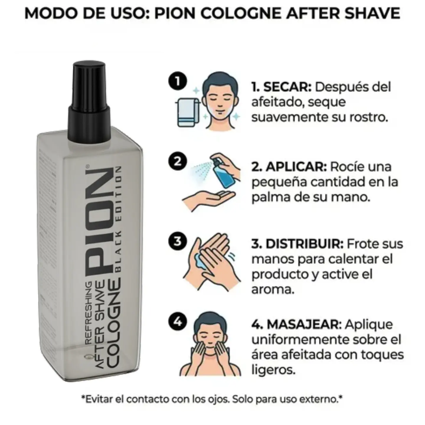 Afteshave Pion Refrescante Post Afeitado Moonstone PC07 390m 2