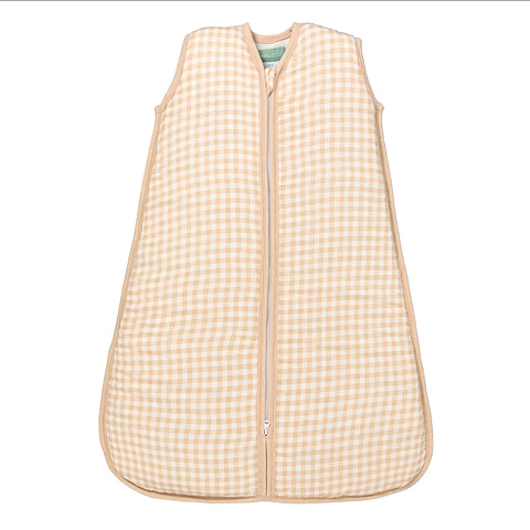Saco de dormir bebé - Muselina de bambú - Vichy Sand - TOG 1 