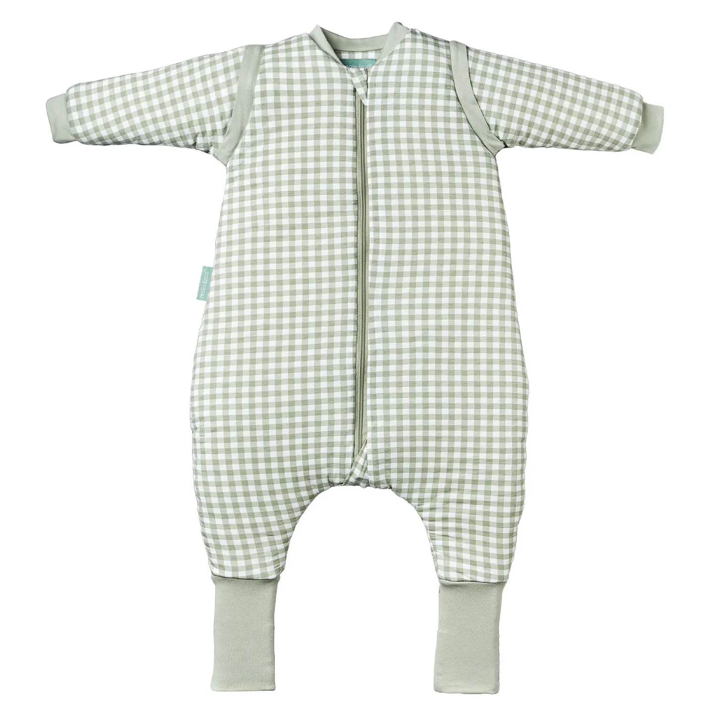 Pijama manta con mangas y calcetines antideslizantes - Mint Tea - TOG 2.5 1