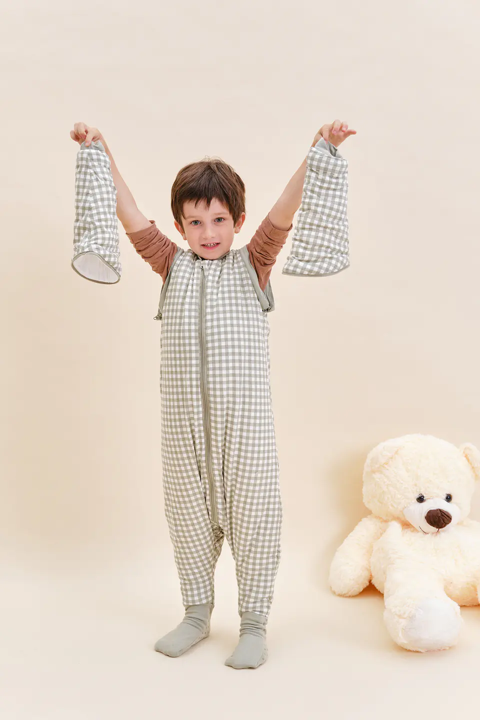 Pijama manta con mangas y calcetines antideslizantes - Mint Tea - TOG 2.5 2