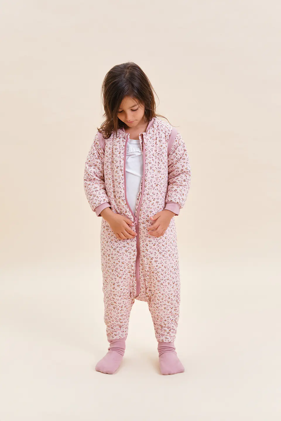 Pijama manta con mangas y calcetines antideslizantes - Misty Rose - TOG 2.5 4