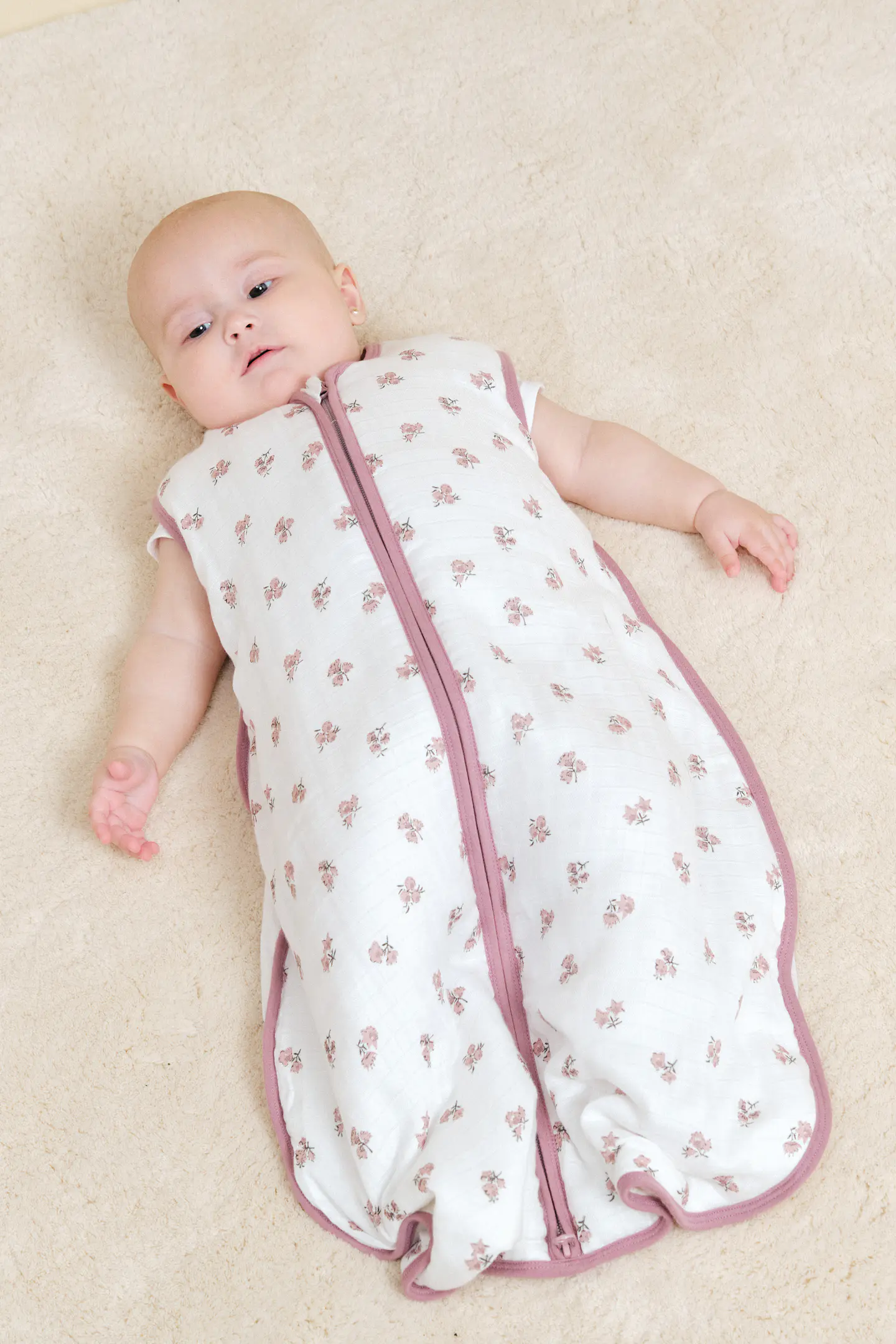Saco de dormir bebe - Muselina de Bambú -  Tiny Flowers TOG 1 2