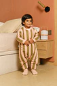 Pijama manta con mangas y calcetines antideslizantes - Kakhi & Rose Stripes - TOG 2.5 - Miniatura 4