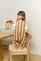 Pijama manta con mangas y calcetines antideslizantes - Kakhi & Rose Stripes - TOG 2.5 - Miniatura 9