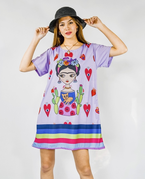 VESTIDO EUPHORIA LILA FRIDA CACTUS