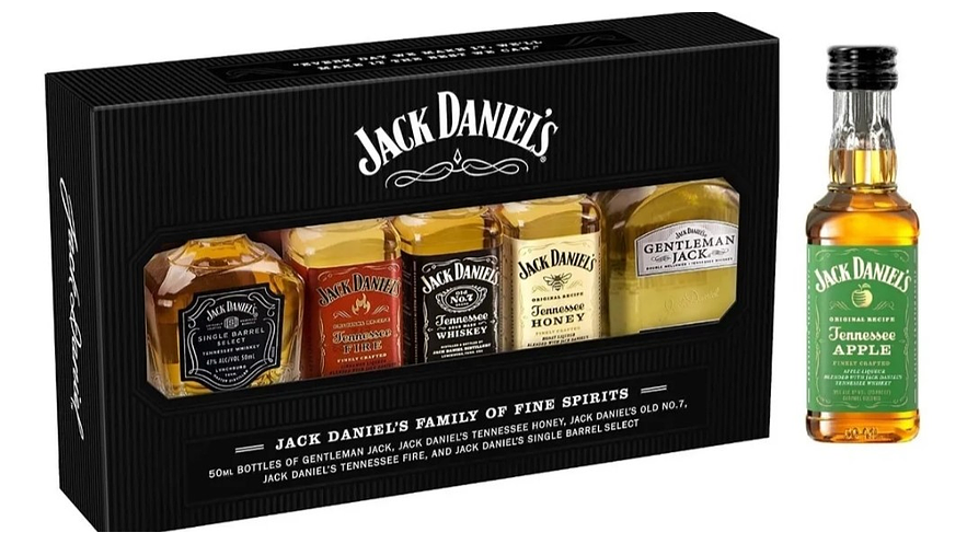 Pack 5 Miniaturas Jack Daniel´s ideal para Regalo + Miniatura Jack Apple 1