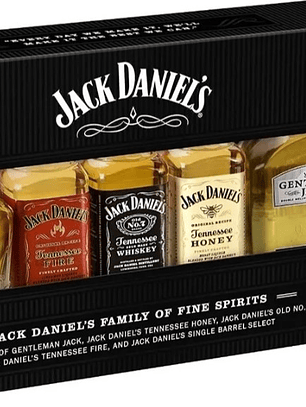 Pack 5 Miniaturas Jack Daniel´s ideal para Regalo + Miniatura Jack Apple