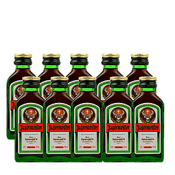  10 Miniaturas de Jägermeister botella vidrio  OFERTA
