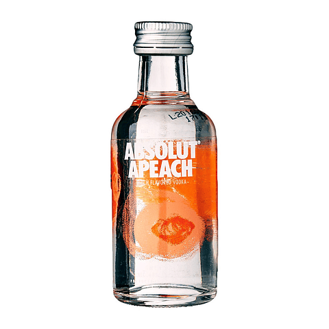 Miniatura Absolut Apeach 50 ml Botella de Vidrio 