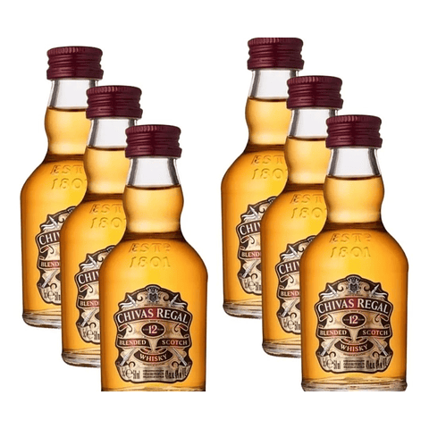 Miniaturas Whisky Chivas Regal 12 Años 50 ML Pack 6 Unidades OFERTA