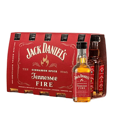  Miniaturas Jack Daniels Fire 50  ml  10 unidades 