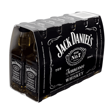 Miniaturas Jack Daniels Tradicional N 7 10 unid Botella de vidrio Edición especial