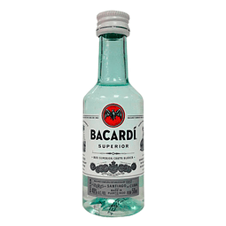 Miniatura Ron Bacardi Superior Blanco 50ml (plástico)