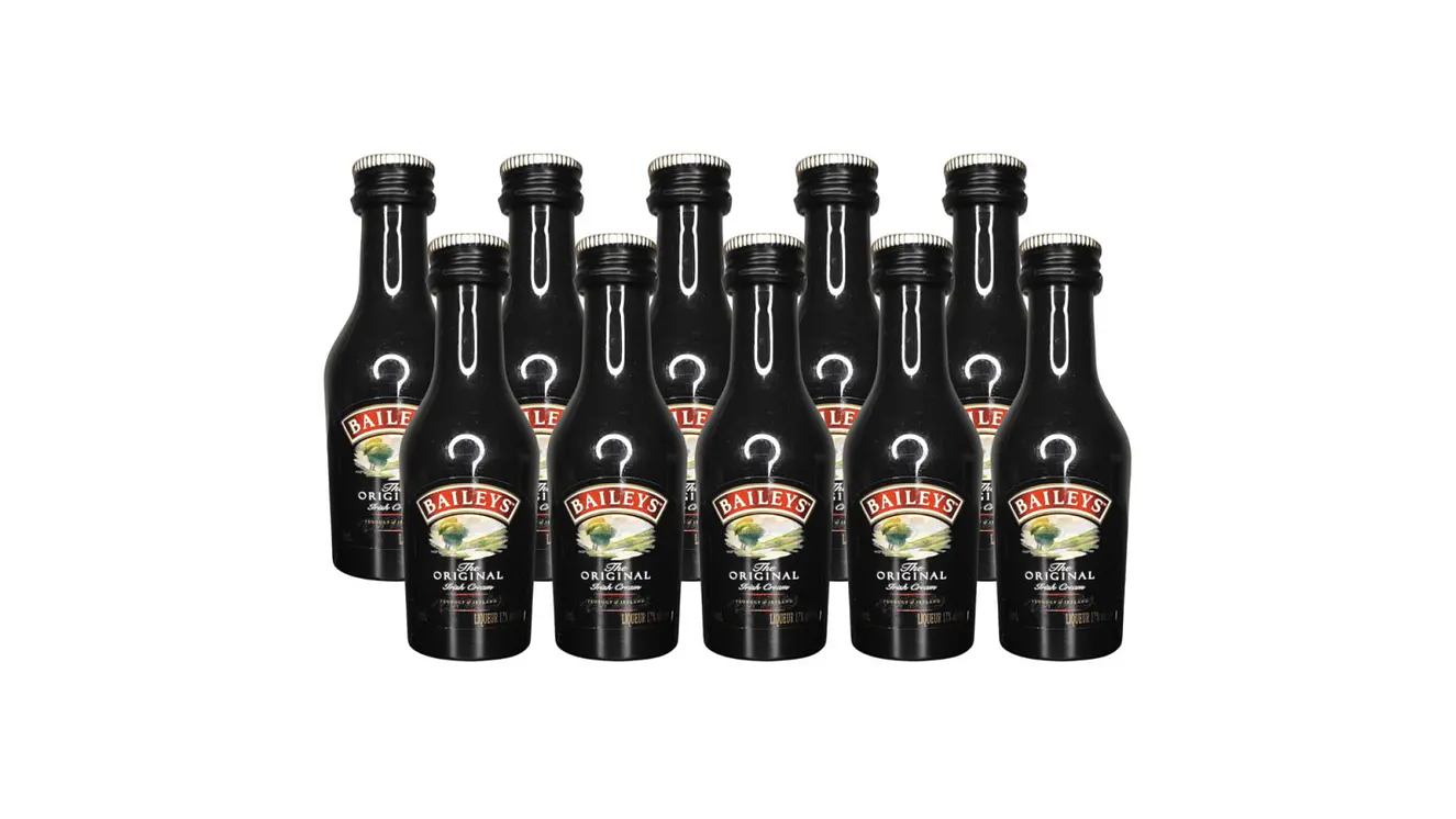 10 Miniaturas Baileys Licor Crema de Whisky 50ml (plástico) 1