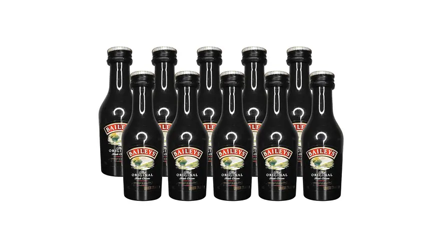 10 Miniaturas Baileys Licor Crema de Whisky 50ml (plástico) 1