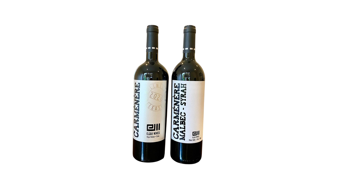2 Vinos Premium Carmenere 2020 & Ensamblaje 2018 Elqui Wines 750 ml 1