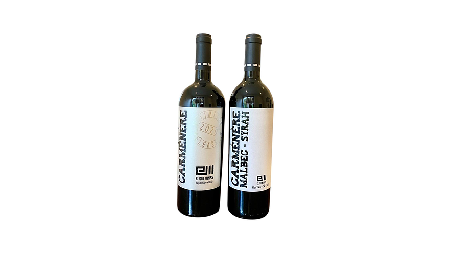 2 Vinos Premium Carmenere 2020 & Ensamblaje 2018 Elqui Wines 750 ml 1