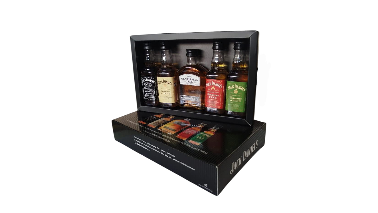 Colección 5 miniaturas Whisky Jack Daniels 50 ml  1