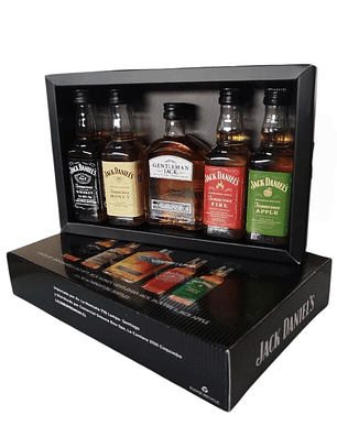 Colección 5 miniaturas Whisky Jack Daniels 50 ml 