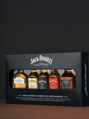 Pack Colección 5 Miniaturas  Whisky Jack Daniel´s ideal para Regalo 