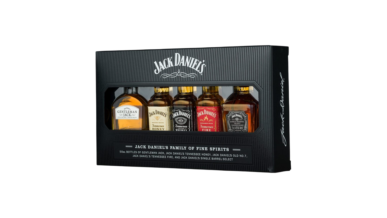 Pack Colección 5 Miniaturas  Whisky Jack Daniel´s ideal para Regalo  1