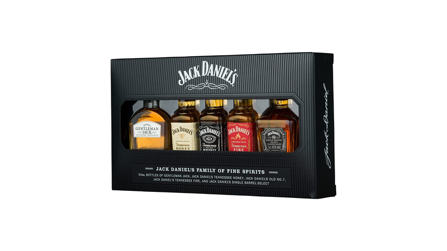 Pack Colección 5 Miniaturas  Whisky Jack Daniel´s ideal para Regalo  1