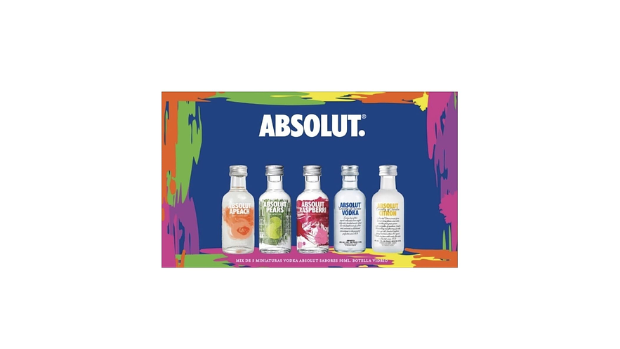 Miniaturas Vodka Absolut Para regalar 50 ml  1