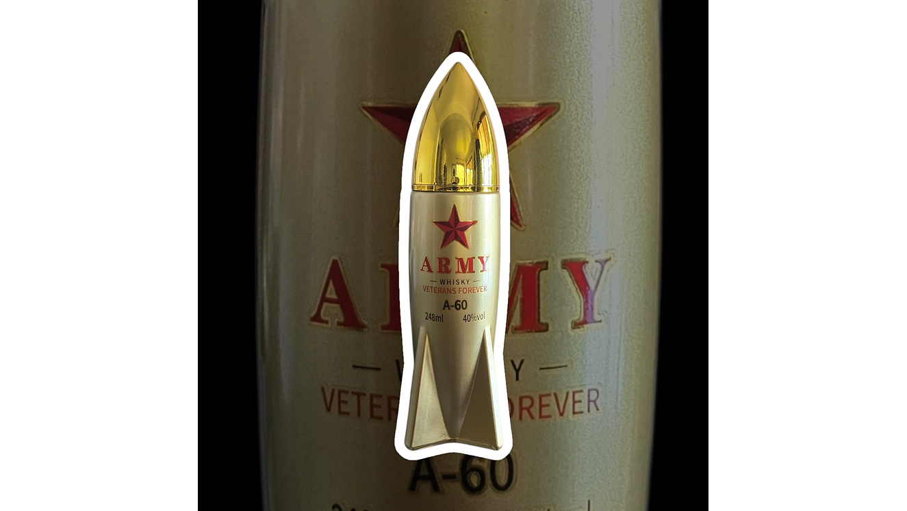 Whisky Army A-60 40% 248 Ml Botella Vidrio Premium 2