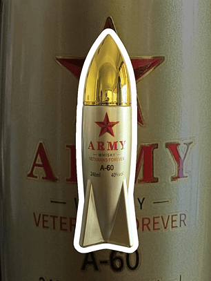 Whisky Army A-60 40% 248 Ml Botella Vidrio Premium