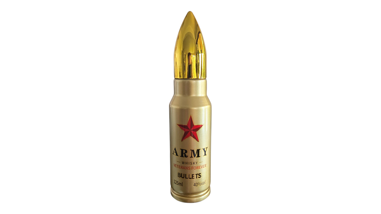 Whisky Army Bullet 40° 125 ML Botella Vidrio  1