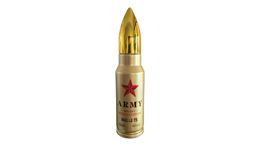Whisky Army Bullet 40° 125 ML Botella Vidrio  1