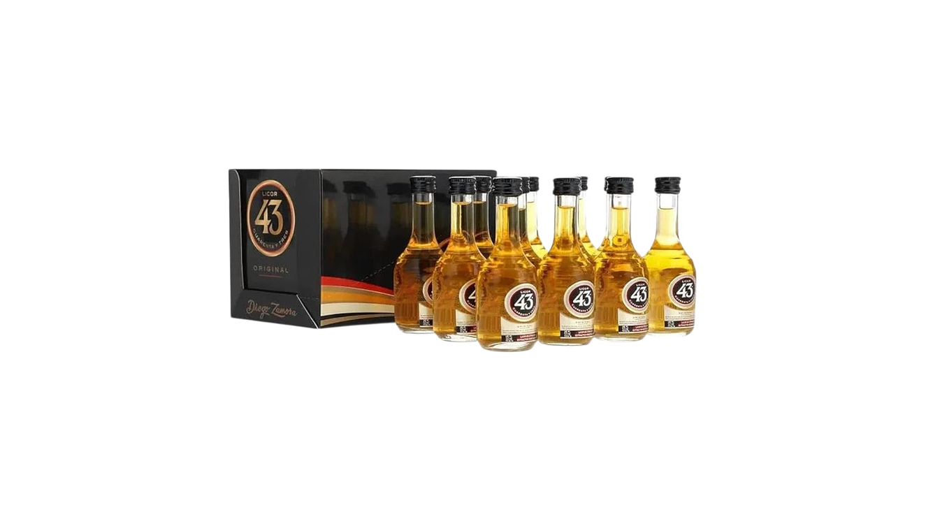 10 Miniaturas Licor 43  50ml Botella vidrio 1